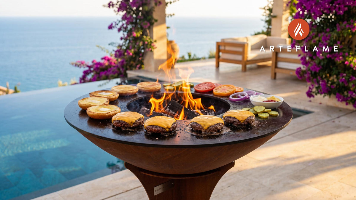 22 Juicy Burger cooking on an Arteflame grill