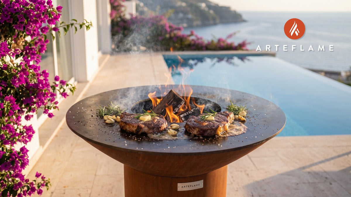 Steak for Grilling cooking on an Arteflame grill