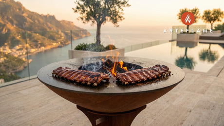 Grilled BBQ Ribs cooking on an Arteflame grill