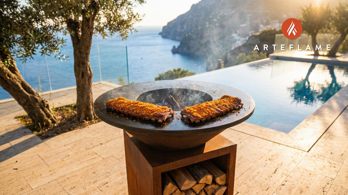 BBQ Ribs cooking on an Arteflame grill