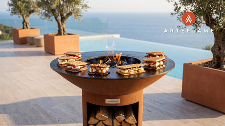 Grilled S'mores cooking on an Arteflame grill