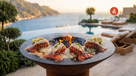 Grilled Lobster Tails cooking on an Arteflame grill