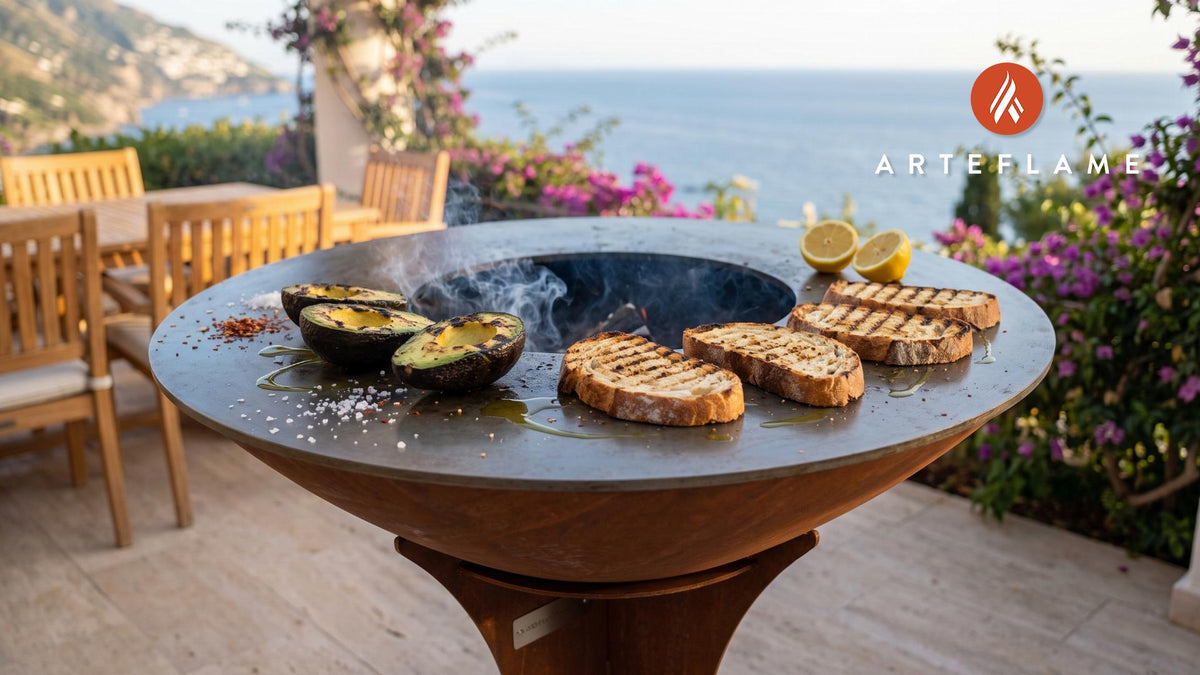 Grilled Avocado Toast cooking on an Arteflame grill