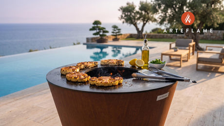 Grilled Cauliflower Steaks cooking on an Arteflame grill