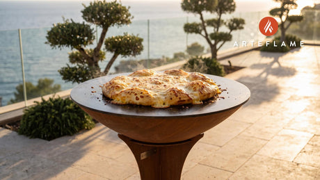 Grilled Cheese Soufflé cooking on an Arteflame grill