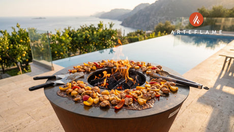 Sweet and Sour Chicken cooking on an Arteflame grill