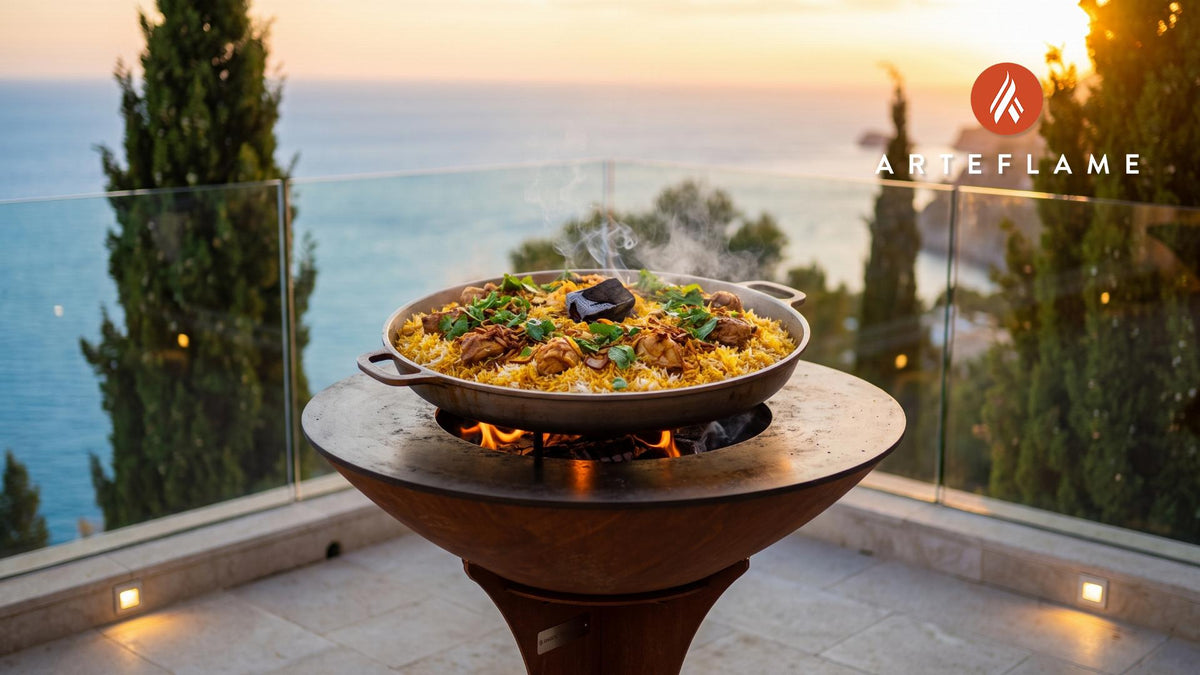 Smoky Biryani cooking on an Arteflame grill