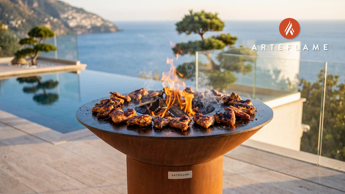 Grilled Chicken Wings cooking on an Arteflame grill