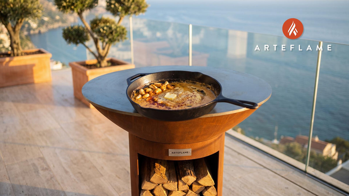 Smoky Garlic Sauce cooking on an Arteflame grill