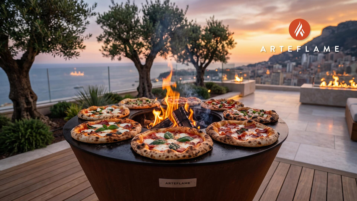 Grilled Pizza Dough cooking on an Arteflame grill