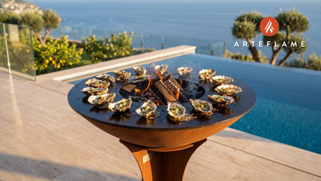 Grilled Oysters cooking on an Arteflame grill
