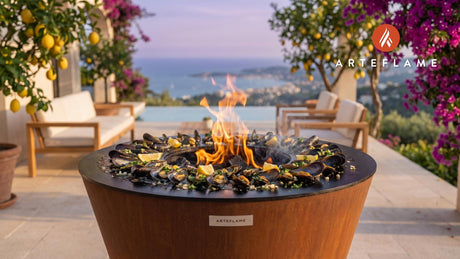 Smoky Grilled Mussels cooking on an Arteflame grill