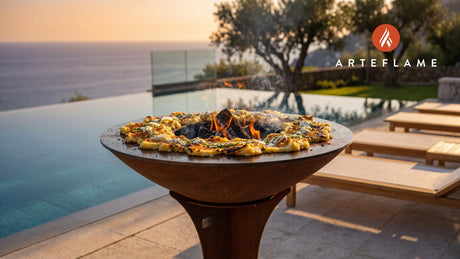 Grilled Mashed Potatoes cooking on an Arteflame grill