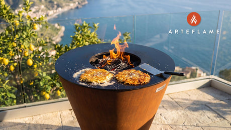 Crispy Hash Browns cooking on an Arteflame grill