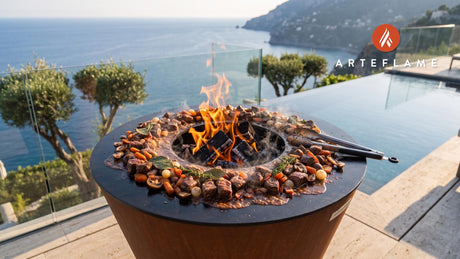 Smoky Grilled Boeuf Bourguignon cooking on an Arteflame grill