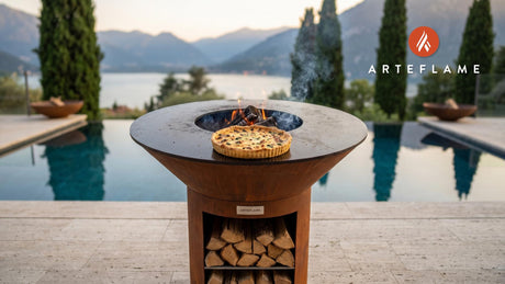Grilled Quiche cooking on an Arteflame grill