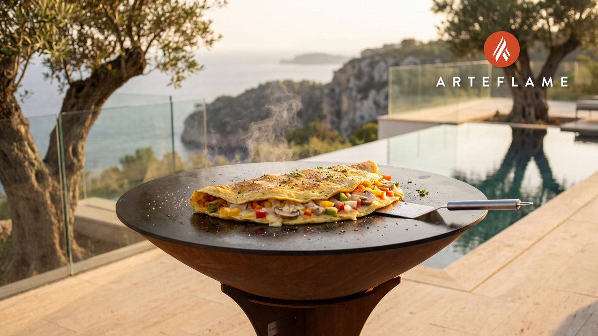 Grilled Omelet cooking on an Arteflame grill