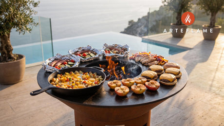 5 Camping Meals: food cooking on an Arteflame grill