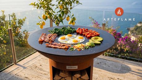 High Protein Breakfast cooking on an Arteflame grill