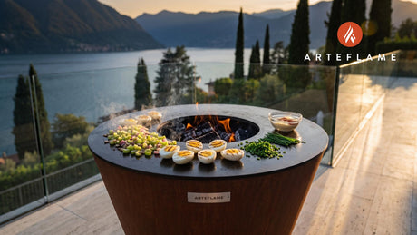 Grilled Egg Salad cooking on an Arteflame grill