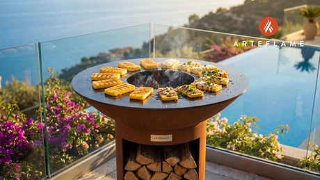 Grilled Polenta cooking on an Arteflame grill