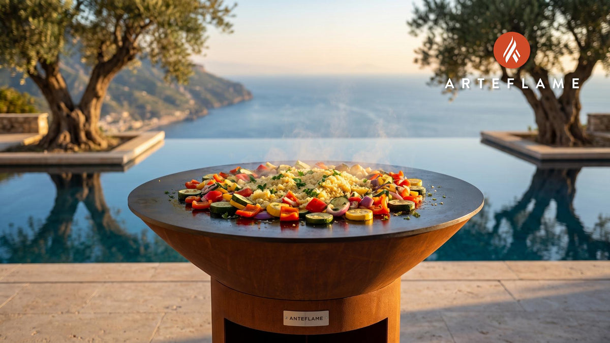 Grilled Couscous cooking on an Arteflame grill