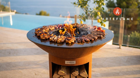 Grilled Shawarma cooking on an Arteflame grill