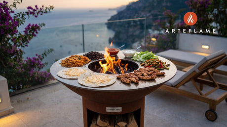 Grilled Chicken Burrito cooking on an Arteflame grill