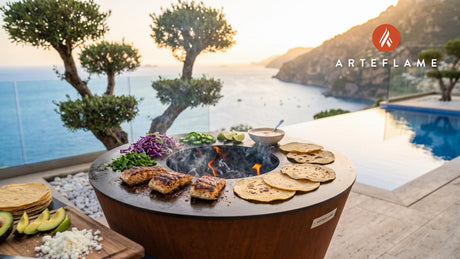Grilled Fish Tacos cooking on an Arteflame grill