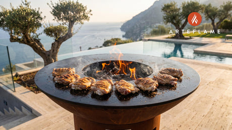Smokehouse Maple Chicken Thighs (Costco Style) cooking on an Arteflame grill