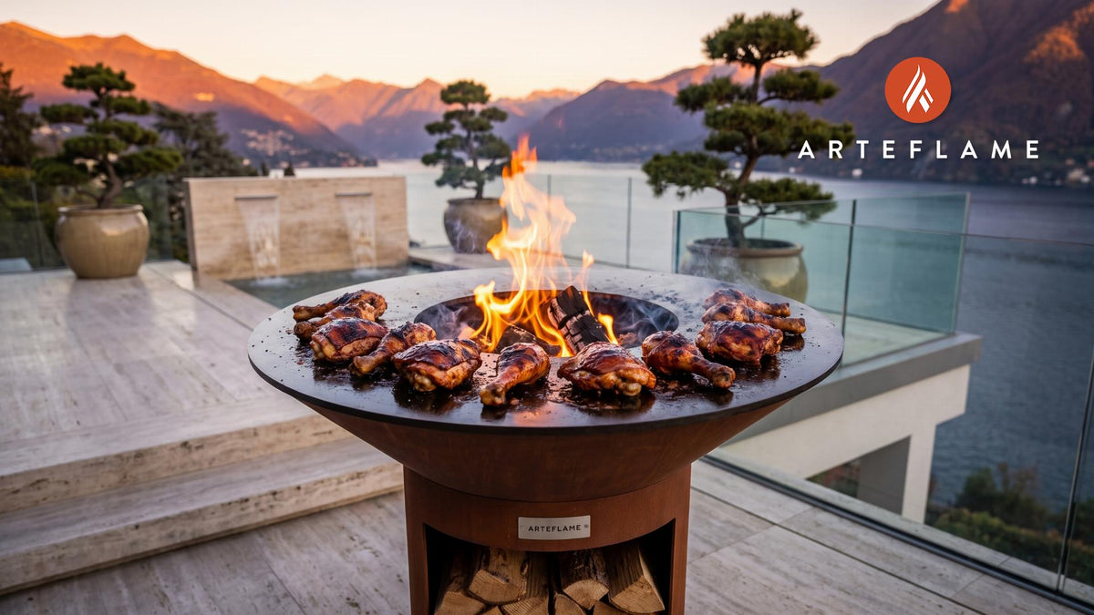 BBQ Chicken cooking on an Arteflame grill