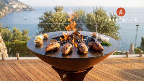 Baked Sweet Potato cooking on an Arteflame grill