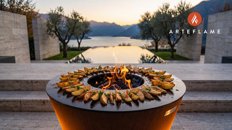 Grilled Steak Fries cooking on an Arteflame grill