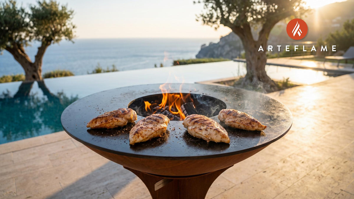 Juicy Grilled Chicken Breast cooking on an Arteflame grill