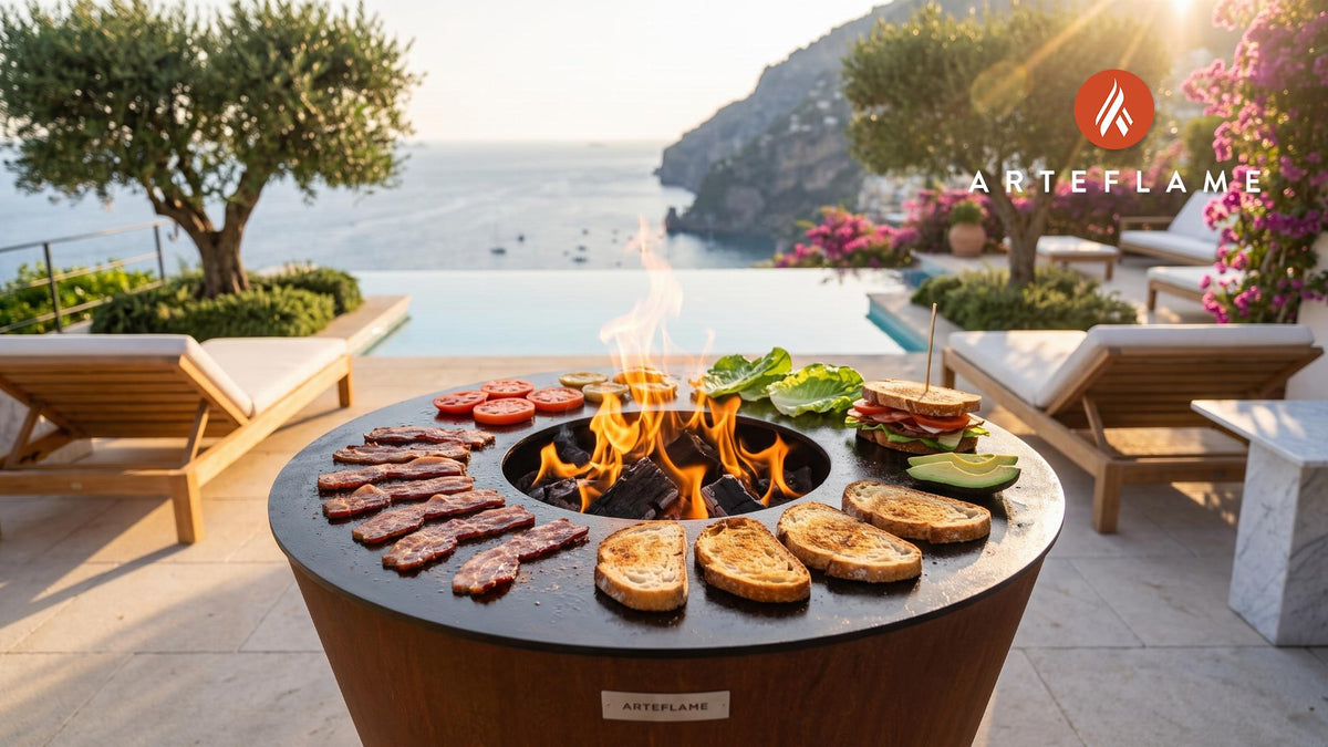 Grilled BLT Sandwich cooking on an Arteflame grill