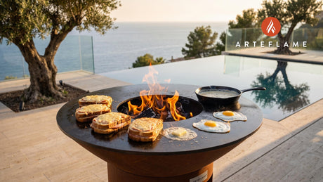 Croque Madame cooking on an Arteflame grill