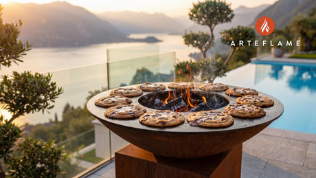Grilled Chocolate Chip Cookies cooking on an Arteflame grill