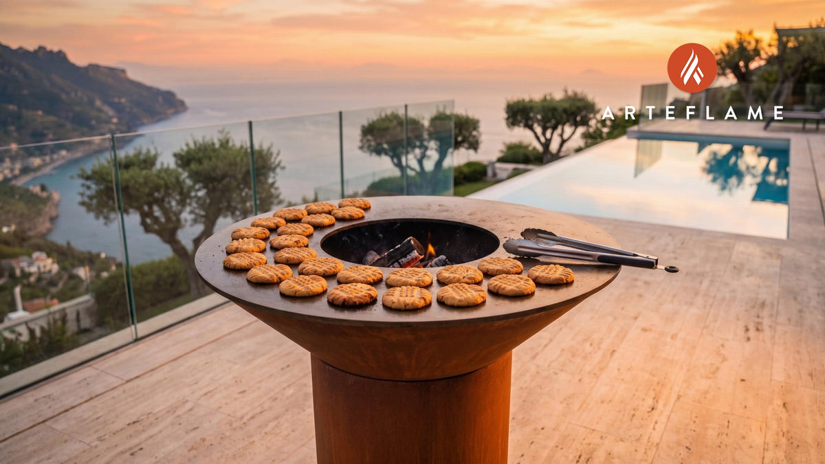 Grilled Peanut Butter Cookies cooking on an Arteflame grill