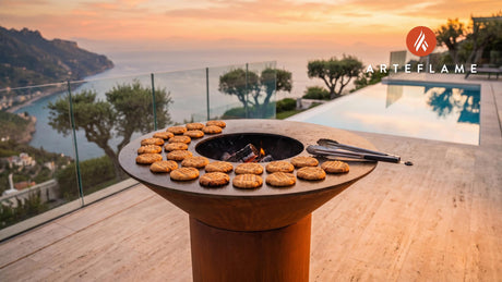 Grilled Peanut Butter Cookies cooking on an Arteflame grill