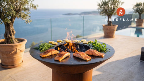 Grilled Salmon cooking on an Arteflame grill