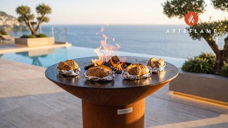 Grilled Baked Potato cooking on an Arteflame grill