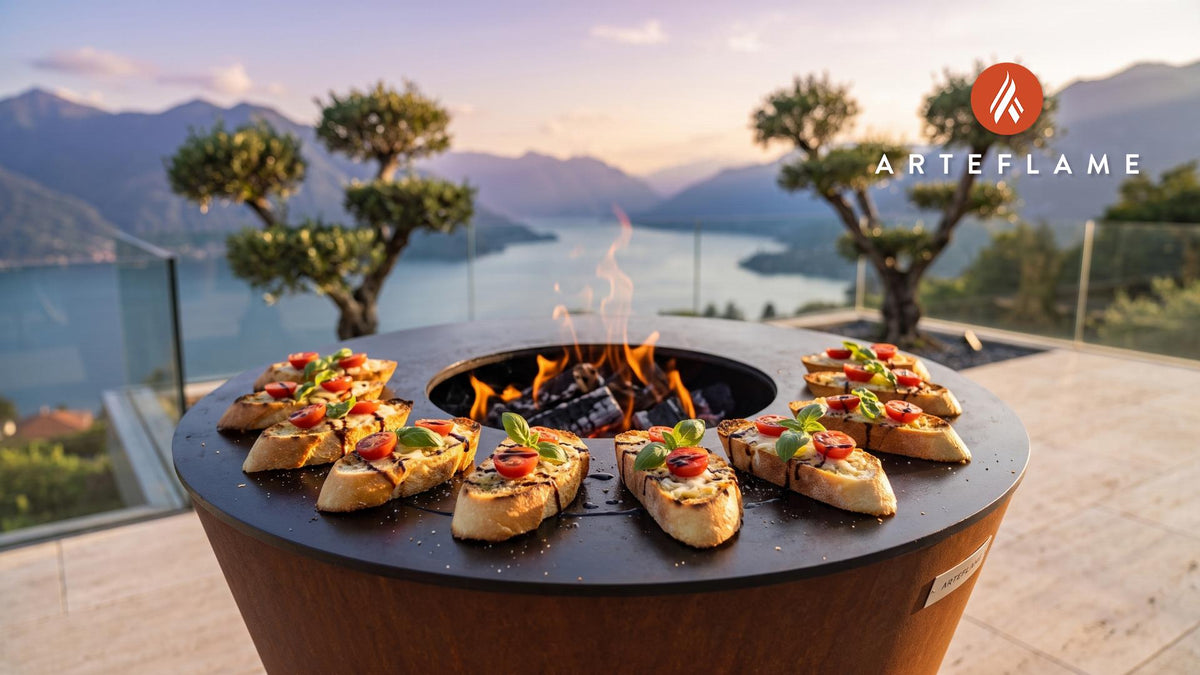 Grilled Crostini cooking on an Arteflame grill