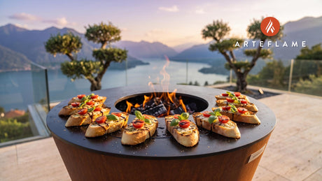 Grilled Crostini cooking on an Arteflame grill