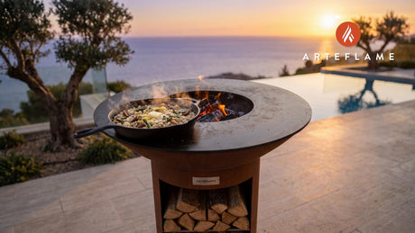 Grilled Risotto cooking on an Arteflame grill