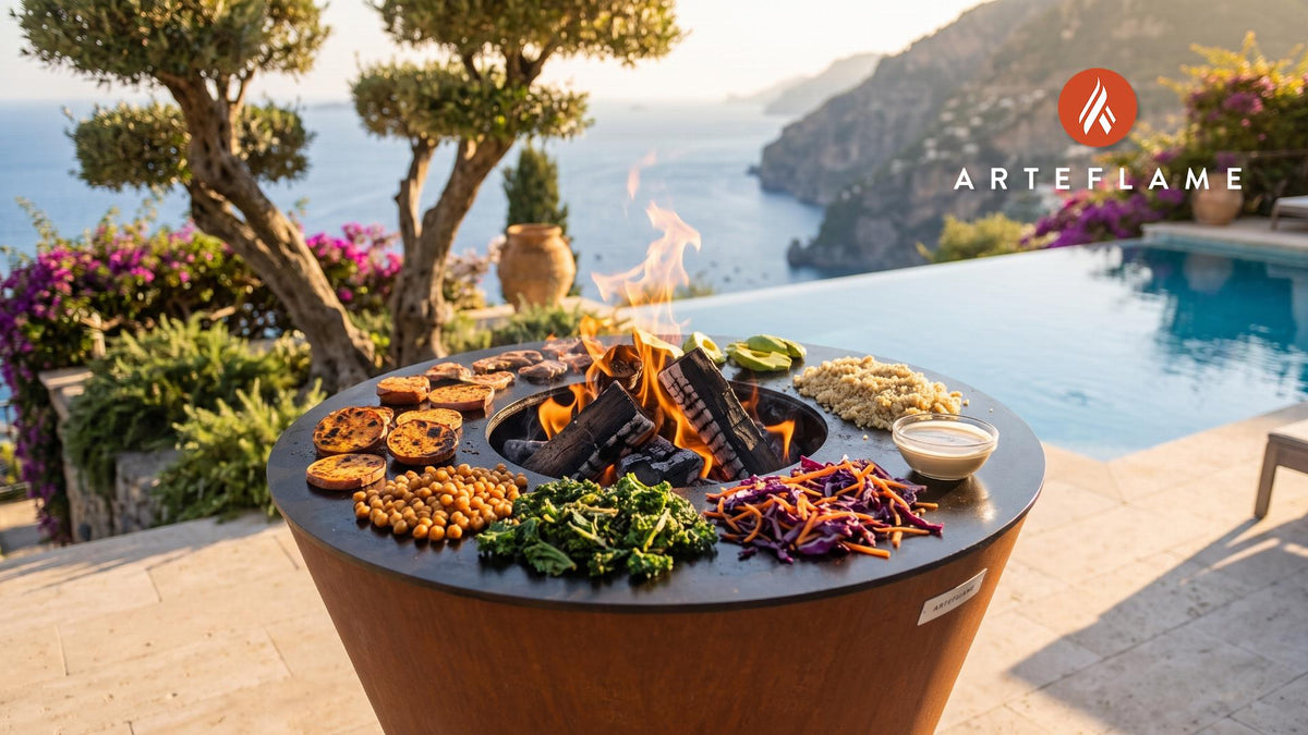 Grilled Buddha Bowl cooking on an Arteflame grill