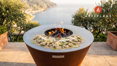 Grilled Risotto cooking on an Arteflame grill