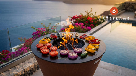 Grilled Gazpacho cooking on an Arteflame grill