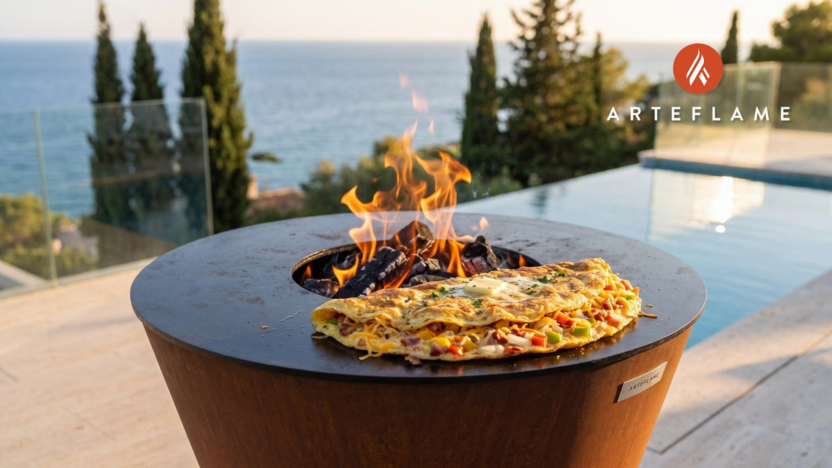 Grilled Omelet cooking on an Arteflame grill