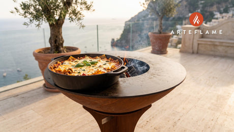 Lasagna Soup cooking on an Arteflame grill
