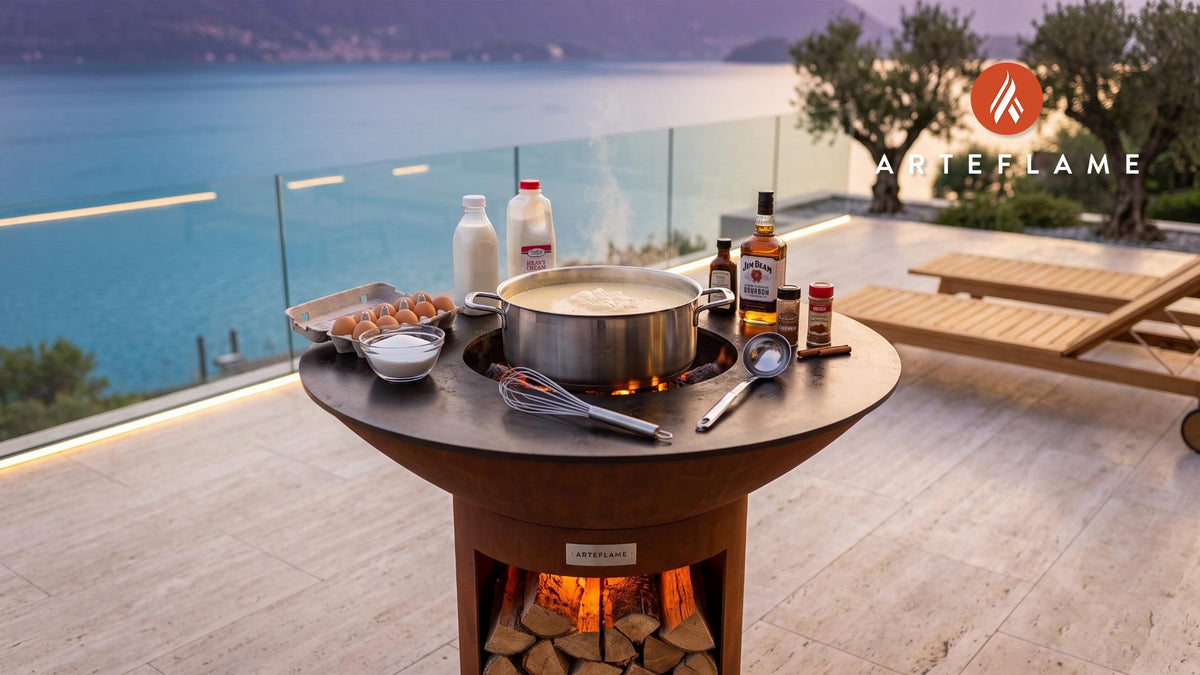 Classic Eggnog cooking on an Arteflame grill